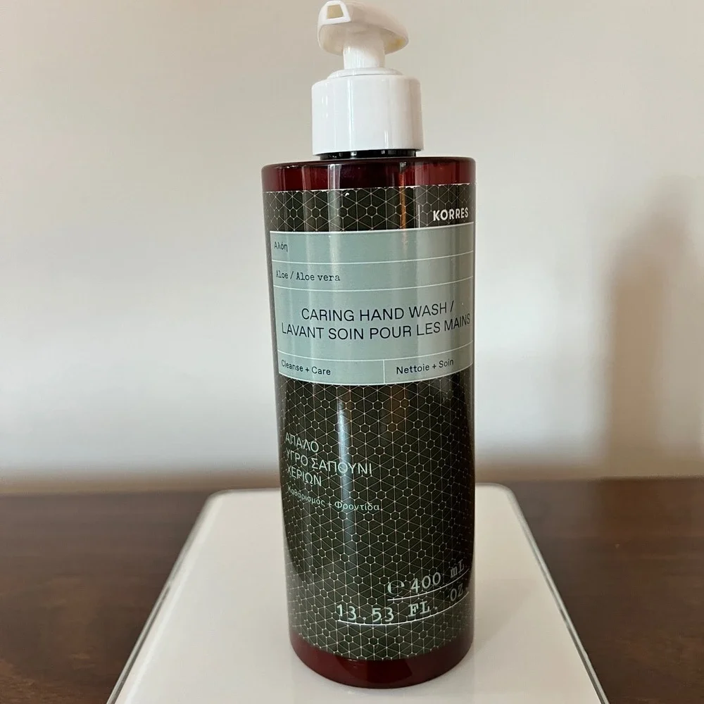 Korres Aloe Vera Caring Hand Wash 400ml 13.53 fl oz Full Bottle Defective Pump